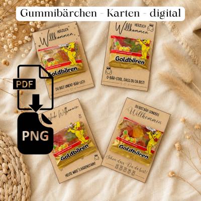 PDF Kleine Gastgeschenke mit Gummibärchen & Kraftpapier Kärtchen als Tischdeko–liebevolle Aufmerksamkeit für jede Feier