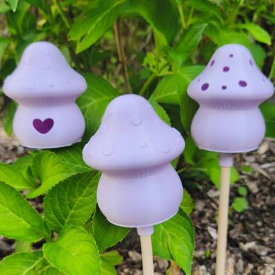 Märchenhafte Deko-Pilze 3D-gedruckt – Zartes Flieder-Pink (3er-Set)