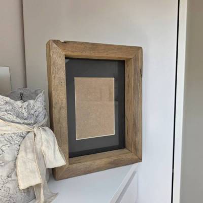 Bilderrahmen  Holz Altholz B2434 Standbilderrahmen gemacht aus Alteiche zur Hochzeit als  Geschenk zur Geburt