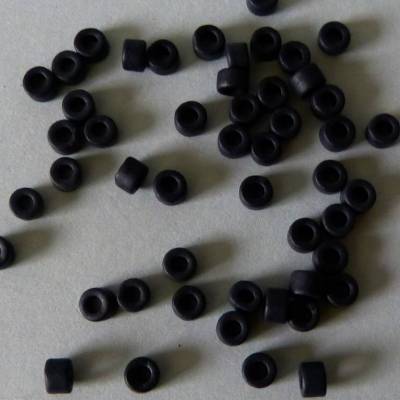 Keramikperlen, Walze, schwarz matt, 6 x 4 mm, Zylinder, Schmuckherstellung, Perlen, Keramik, Zylinder, Schmuck selber