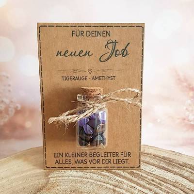 Geschenk zum neuen Job personalisierbar, Glücksbringer neuer Job Ausbildung Arbeitsbeginn Mutmacher Neustart