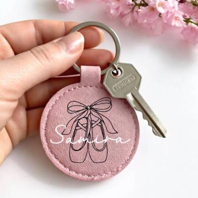 Ballett Schlüsselanhänger, mit Namen, Ballettschuhe, Geschenkidee Ballerina, Geschenk tanzen, Taschenanhänger, Anhänger,