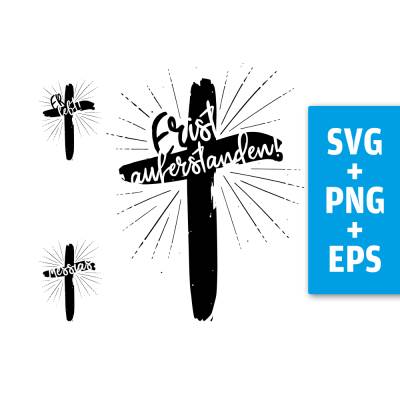 Druckdatei, SVG EPS PNG, Kreuz Design, Jesus Christus, christlich, Ostern