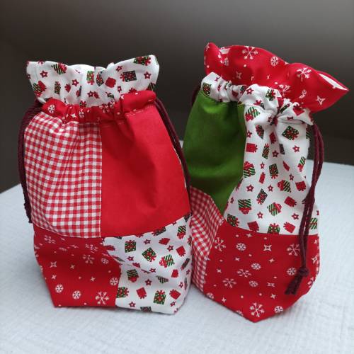 Geschenkbeutel Stoffsäckchen Utensilo Weihnachten