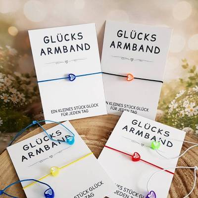 Glücksarmband Kinder, Glücksbringer Armband, Geschenk Kinder, Mutmacher Schule Einschulung Geschenk, Schulbeginn 