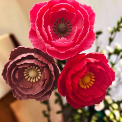 Pfingstrose aus PLA – Gartenstecker & Blumendeko – Langlebige Blumen für Vase & Beet – Geschenkidee – Handgemacht