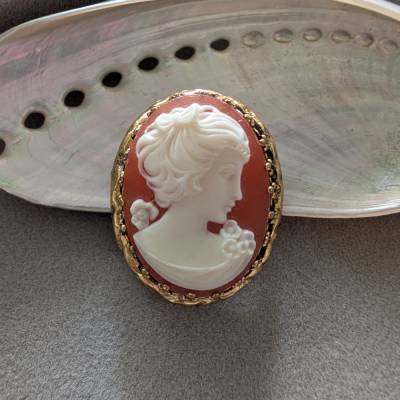 Vintage Brosche Gemme / Kamee