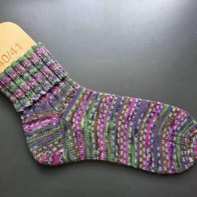 Wollsocken Gr. 40 / 41 handgestrickt 4 fädig