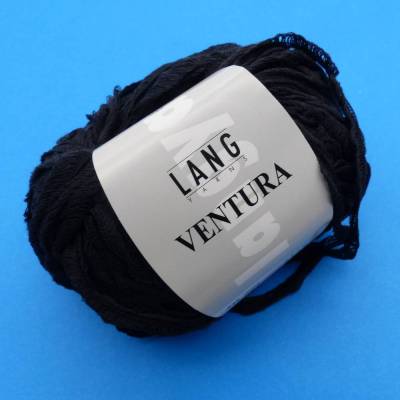 Lang Yarns-Ventura-Effektgarn-schwarz-Baumwolle-Polyamid--Strickgarn-Häkelgarn-Garn-Handarbeiten-DIY-Material