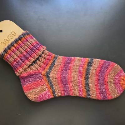 Wollsocken Gr. 38 / 39 handgestrickt 4 fädig