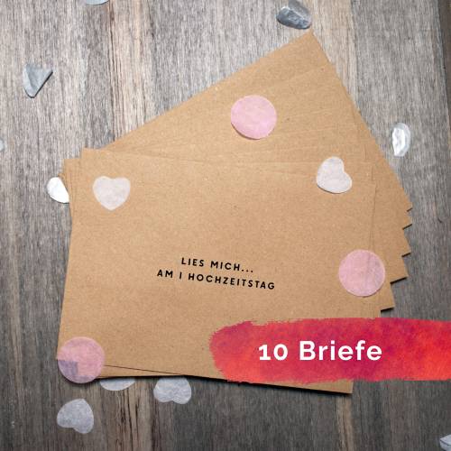 Liebesbrief Set zur Hochzeit – Hochzeitstag Geschenk Mann Papierhochzeit Brief an Ehefrau und Ehemann Romantisch