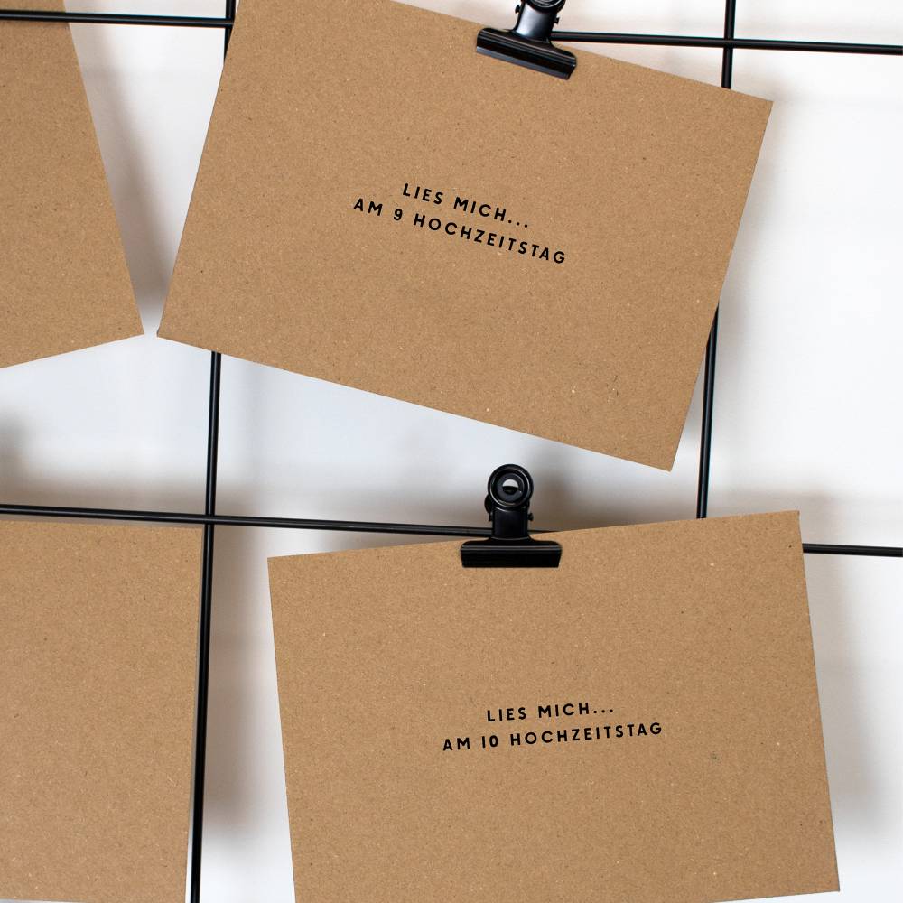 Hochzeitsgeschenk Brautpaar, 10 Briefe für die ersten 10 Hochzeitstage, Liebesbrief Set mit Umschlägen zum Beschriften Bild 9