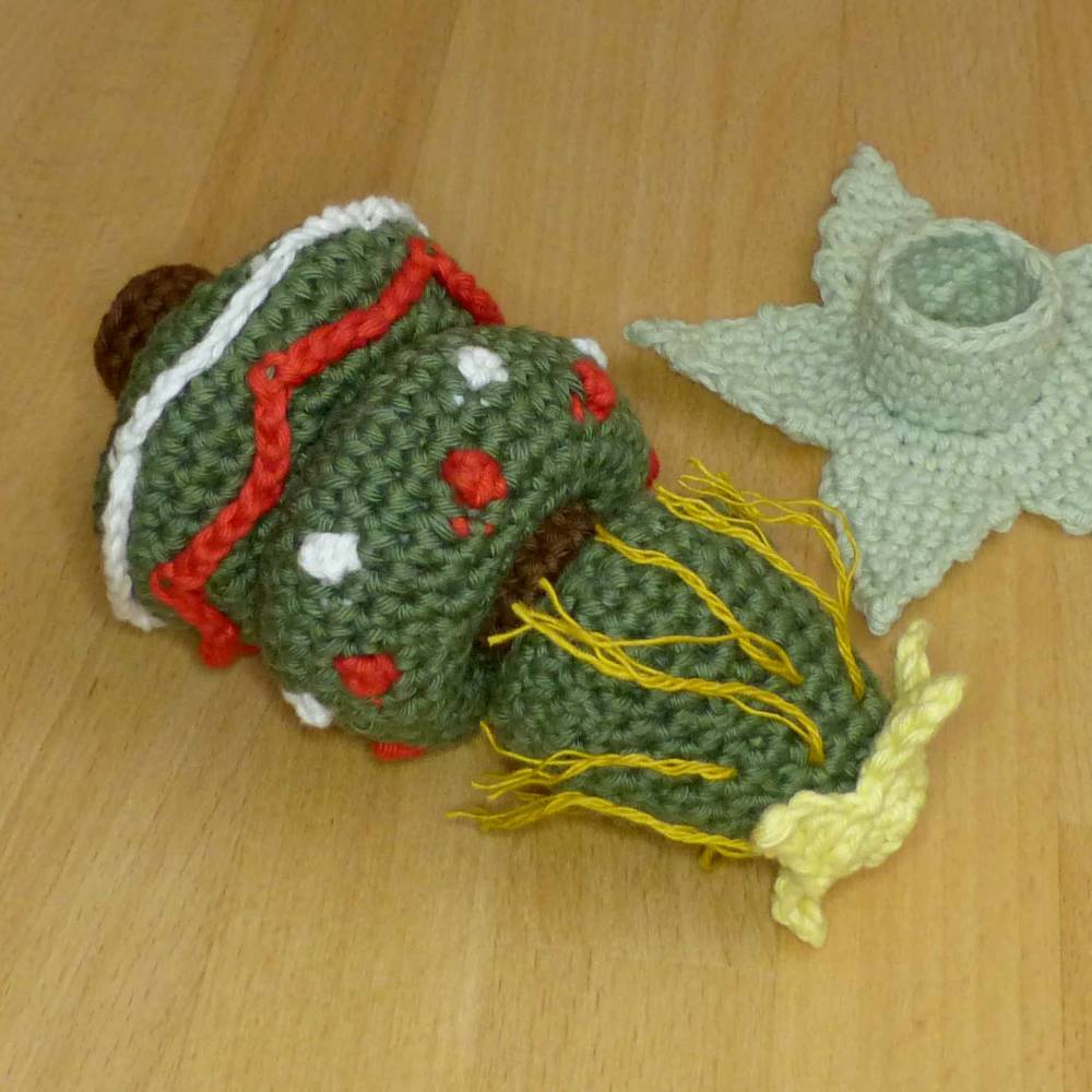 Häkelanleitung Steckspiel Weihnachtsbaum, Stapelturm, Motorikspielzeug, pdf-Datei Bild 3