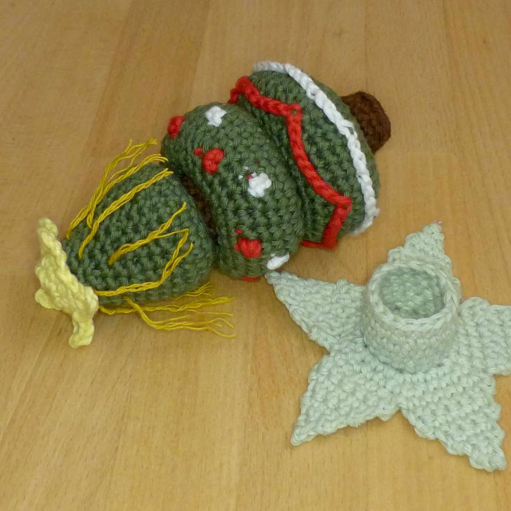 Häkelanleitung Steckspiel Weihnachtsbaum, Stapelturm, Motorikspielzeug, pdf-Datei Bild 8