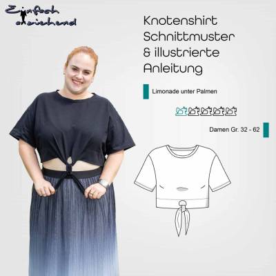 Schnittmuster Knotenshirt Damen – Limonade unter Palmen – PDF Nähanleitung