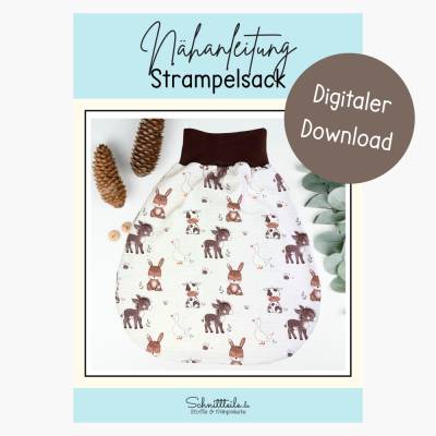 Schnittmuster Strampelsack für Baby | eBook Pucksack nähen | Kinderkleidung handmade | Nähanleitung Schlafsack