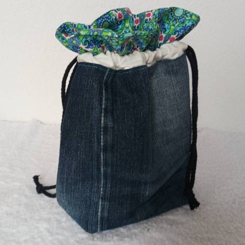 Geschenkbeutel Stoffsäckchen Upcycling Utensilo Jeans
