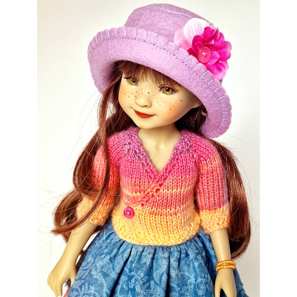 Puppenkleidung 38 cm Ruby Red, BELLA Pastell - Lila Hellblau Apricot Rosa, UNIKAT Bild 4