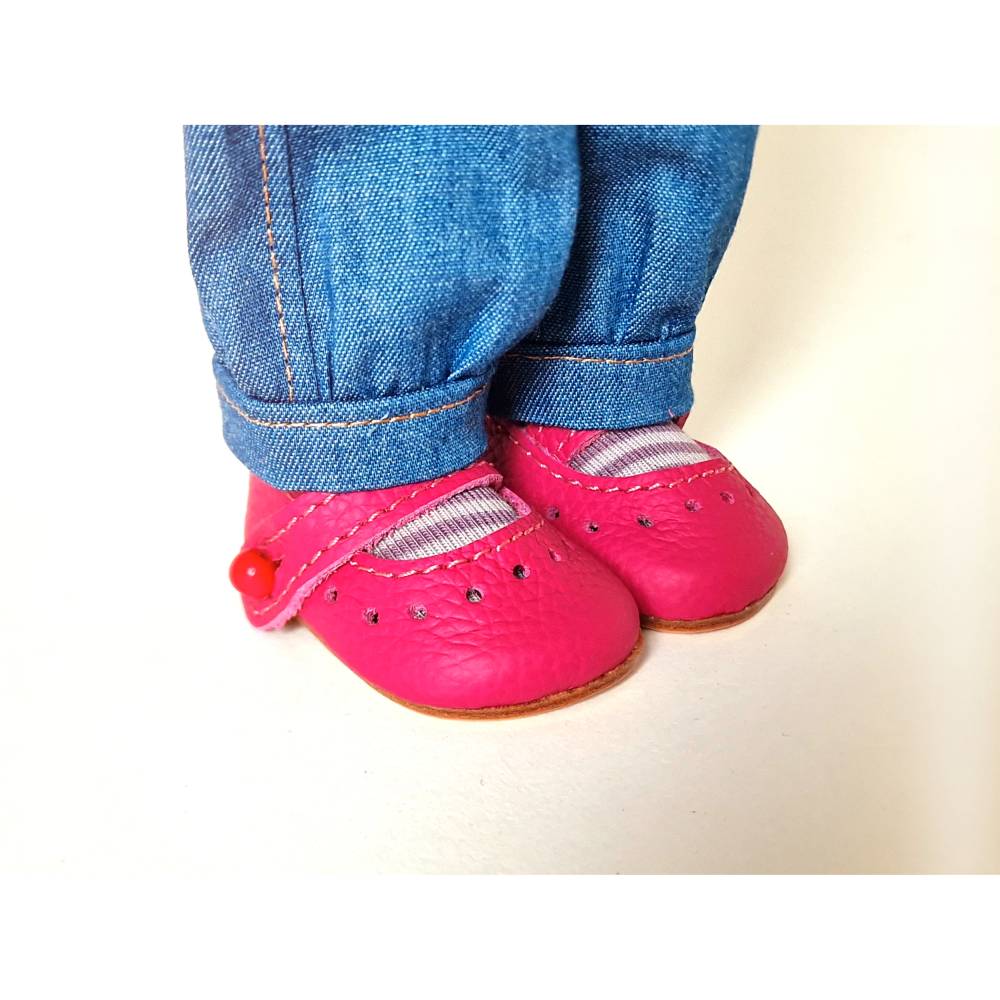 Puppenkleidung, 38 cm Ruby Red, BELLA - Lila Rosa Jeans, UNIKAT Bild 3