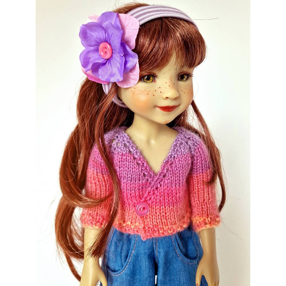 Puppenkleidung, 38 cm Ruby Red, BELLA - Lila Rosa Jeans, UNIKAT Bild 4
