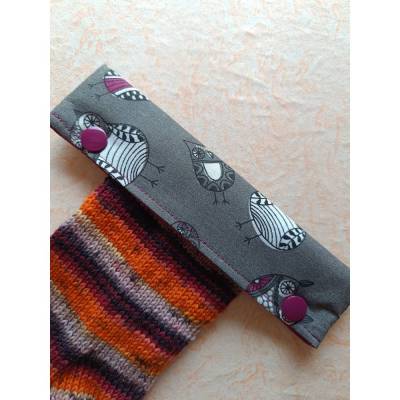 Nadelgarage, Nadelsafe, Nadelspiel Garage, obNadelspiel Safe, Nadeltasche für 15 cm lange Sockendeln, Eulen