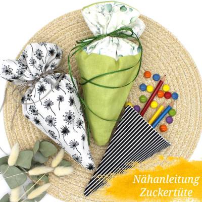 Nähanleitung Zuckertüte Schultüte klein zwei Varianten