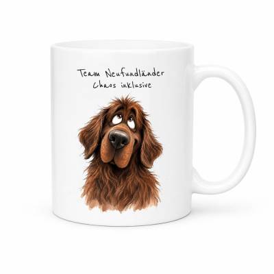 Tasse 'Team Neufundländer' - Kaffeetasse mit Hunderasse