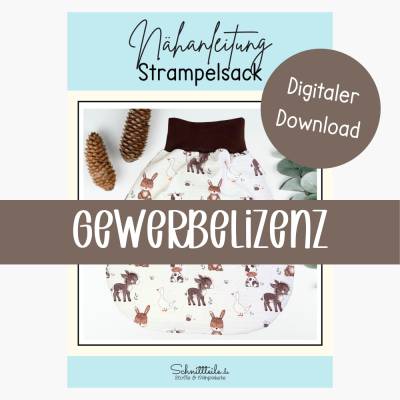 Gewerbelizenz für Schnittmuster Strampelsack | Verkaufslizenz für Handmade Kinderkleidung eBook