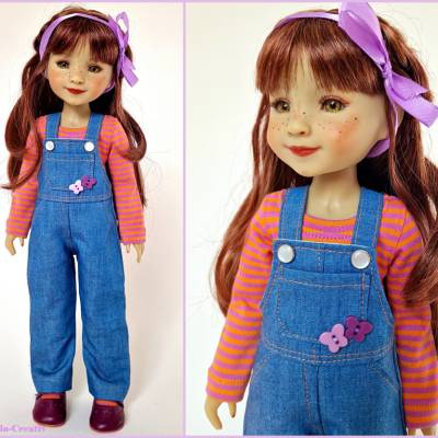 Puppenkleidung, 38 cm Ruby Red FF - Jeans Orange Lila
