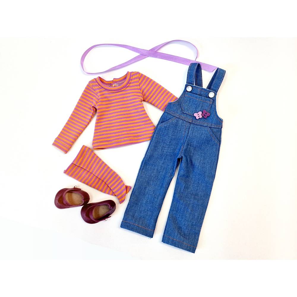 Puppenkleidung, 38 cm Ruby Red FF - Jeans Orange Lila Bild 2