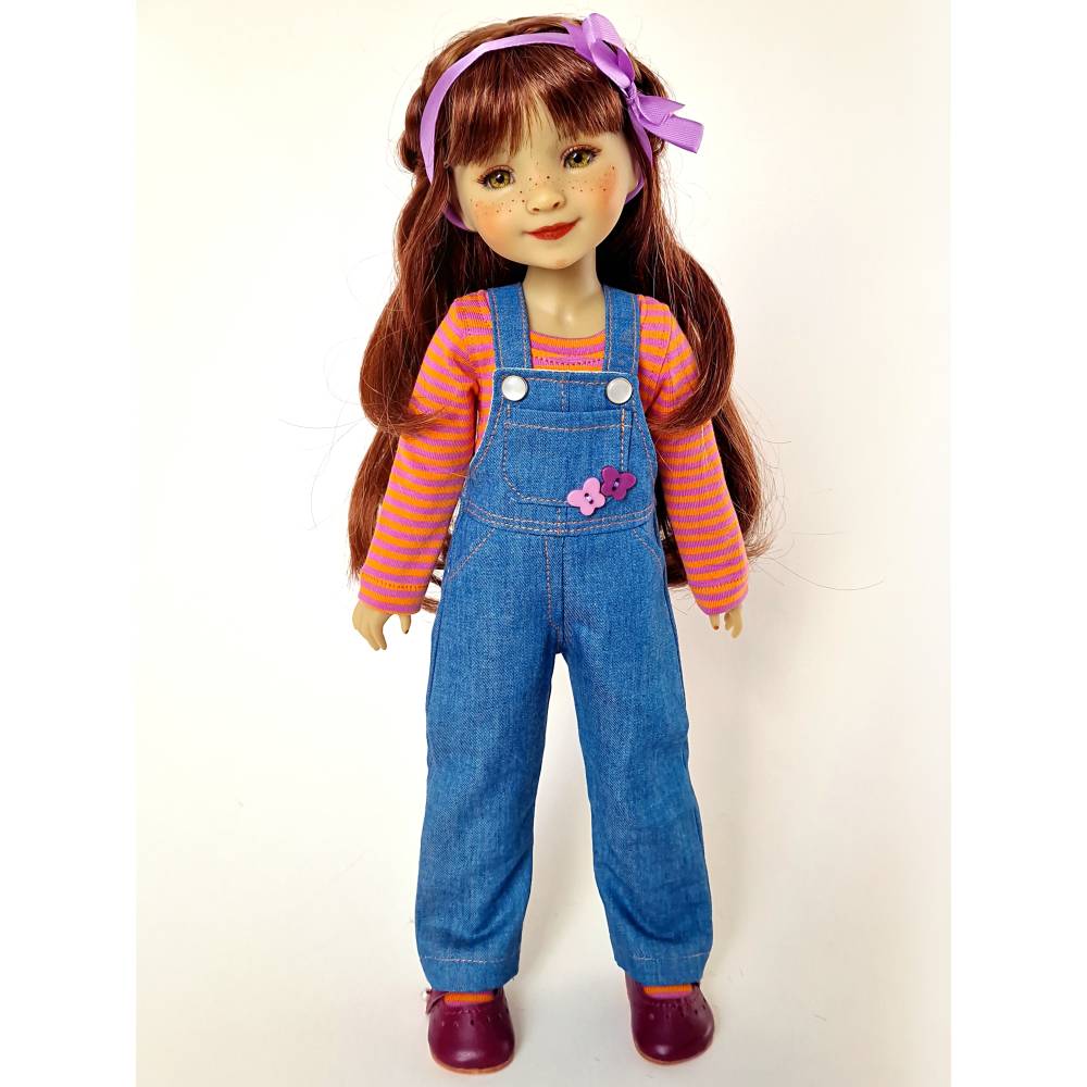 Puppenkleidung, 38 cm Ruby Red FF - Jeans Orange Lila Bild 3