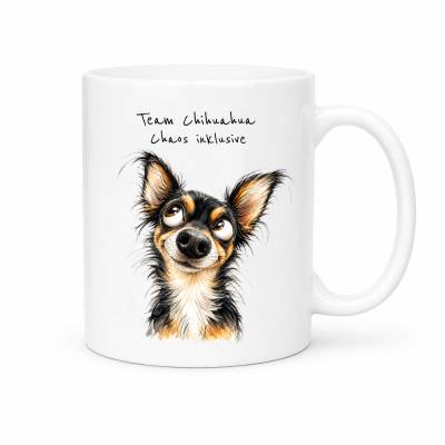 Tasse 'Team Chihuahua' - Kaffeetasse mit Hunderasse