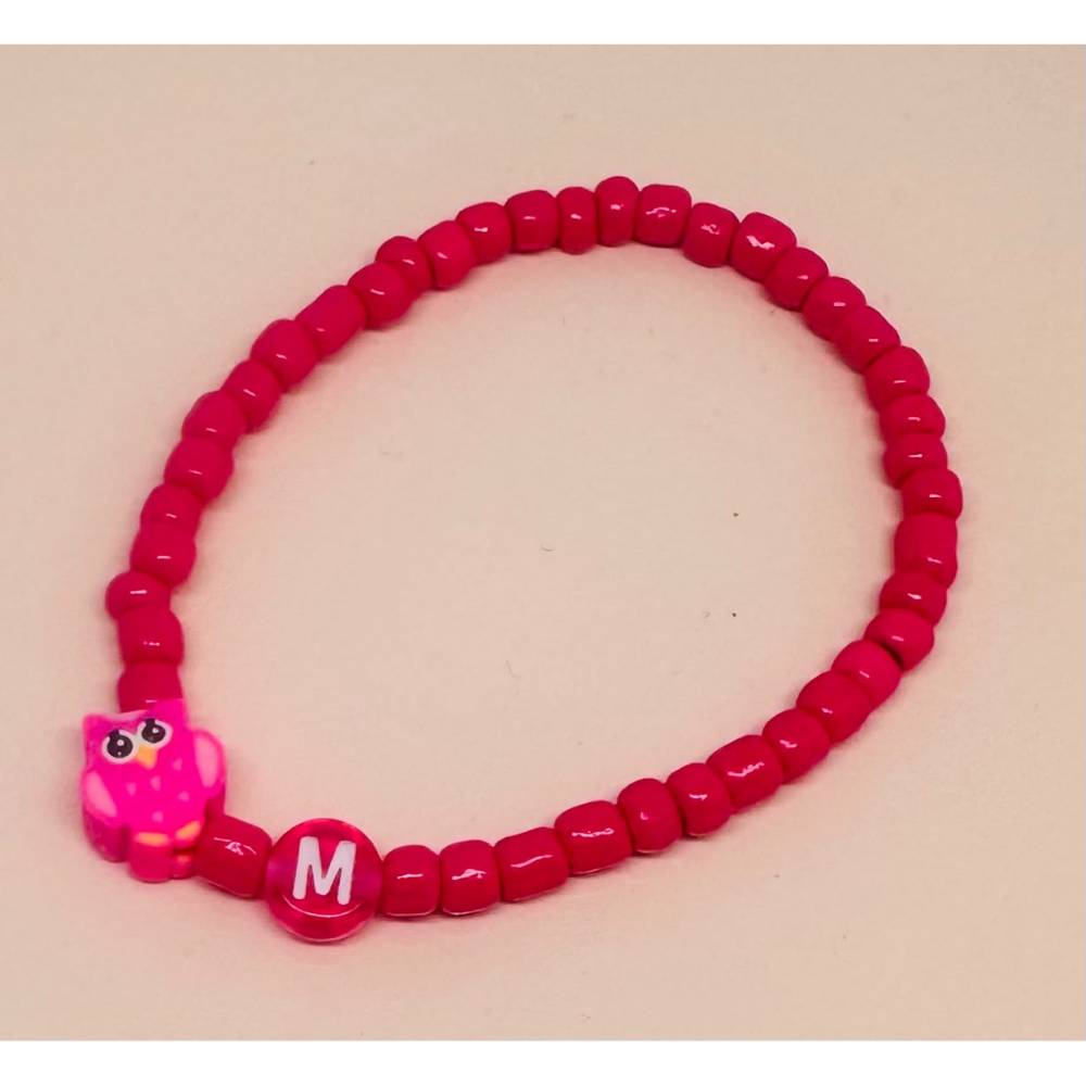 Personalisierbares Kinderarmband mit Tier und Initiale – Handgefertigtes Geschenk zur Einschulung & Taufe Bild 2