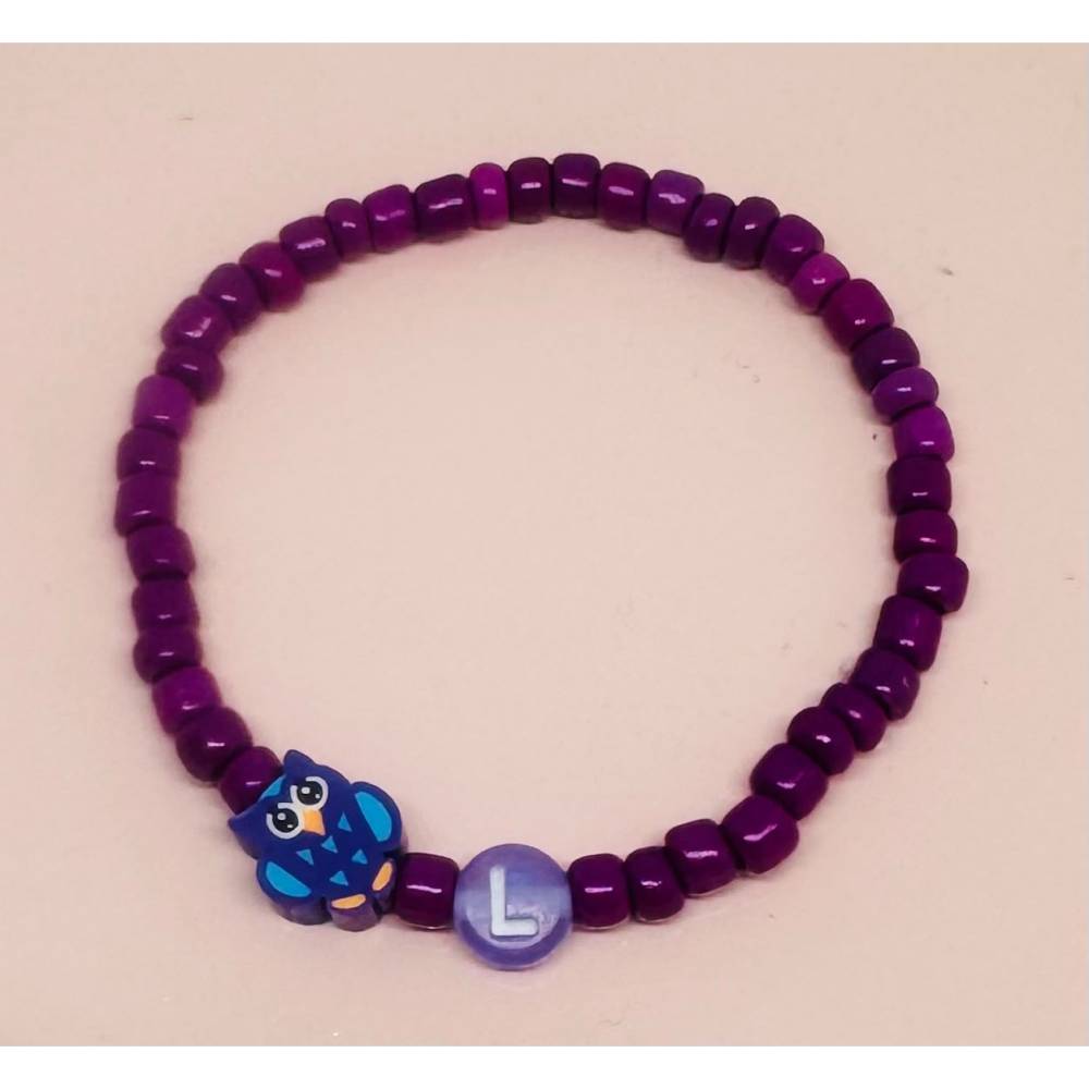 Personalisierbares Kinderarmband mit Tier und Initiale – Handgefertigtes Geschenk zur Einschulung & Taufe Bild 3