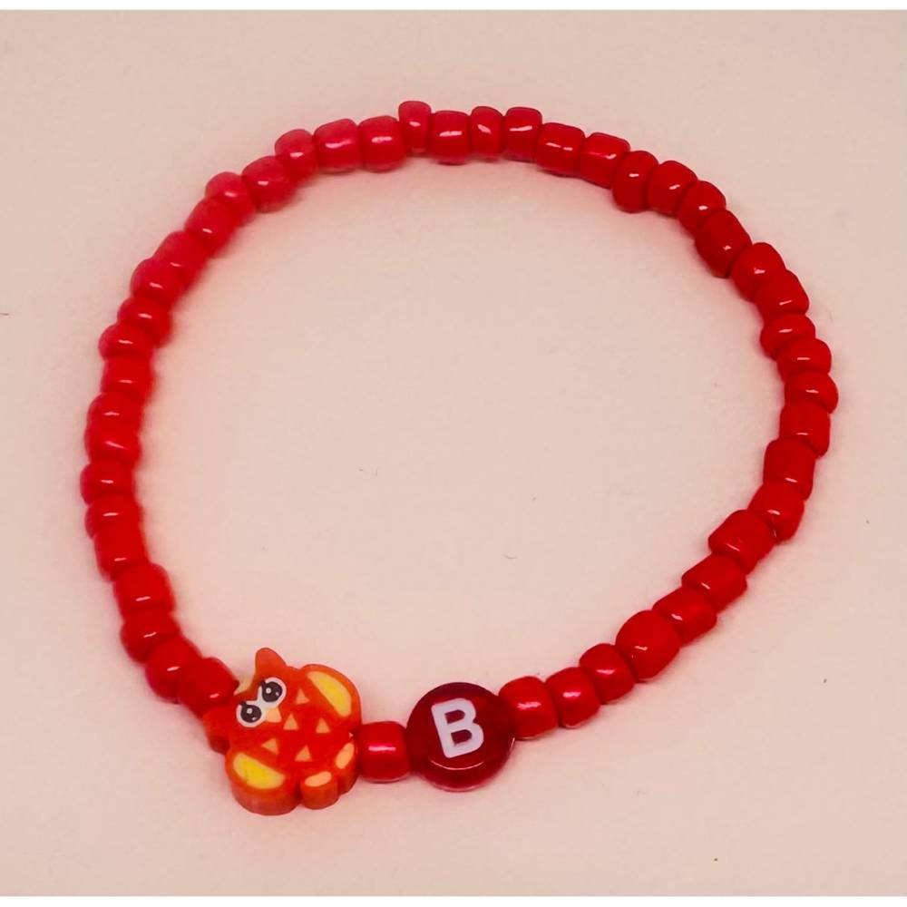 Personalisierbares Kinderarmband mit Tier und Initiale – Handgefertigtes Geschenk zur Einschulung & Taufe Bild 4