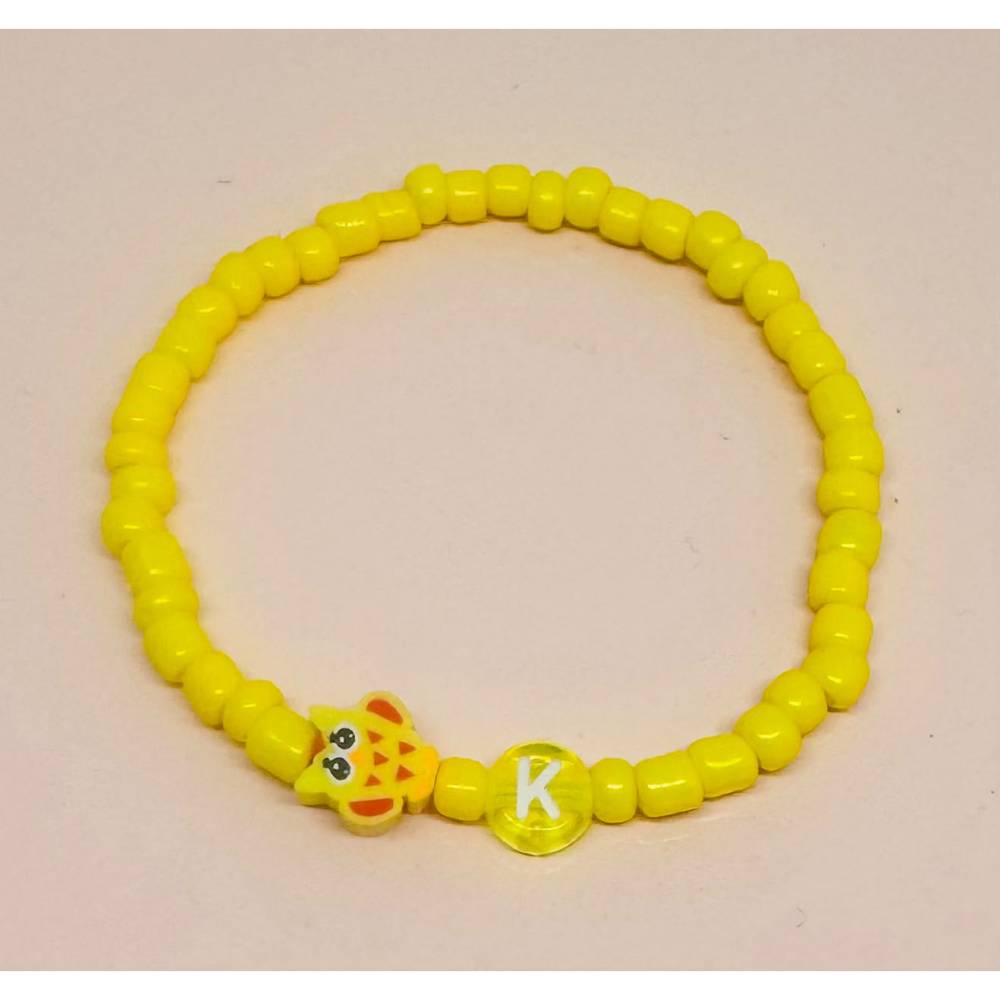 Personalisierbares Kinderarmband mit Tier und Initiale – Handgefertigtes Geschenk zur Einschulung & Taufe Bild 6