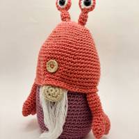 Gehäkelter Zwerg Zachary (16 cm), hochwertiges Amigurumi aus Baumwolle, handgemachte Geschenkidee und Dekoration