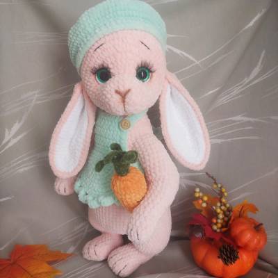Plüschtier, Kuscheltier, gehäkeltes Spielzeug, handgemachtes Häschen, Amigurumi Bunny, Geschenk, Plüschhase, Kaninchen,