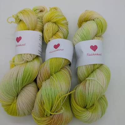 Sockenwolle handgefärbt 4-fach 100g 420m