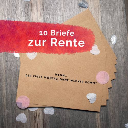 Geschenk zur Rente Wenn Briefe Set, Kreative Wünsche zum Ruhestand, Abschied Rente Kollege, Endlich Rentner Glückwünsche