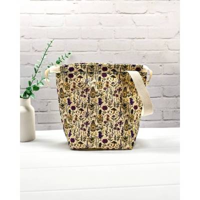 Projekttasche für Stricken Größe M | Projektbeutel | Stricktasche | Bobbeltasche - Küchenkräuter