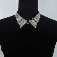 Chainmaille Kragenkette aus 316 Edelstahl – handgefertigter Gothic & Alternative Schmuck