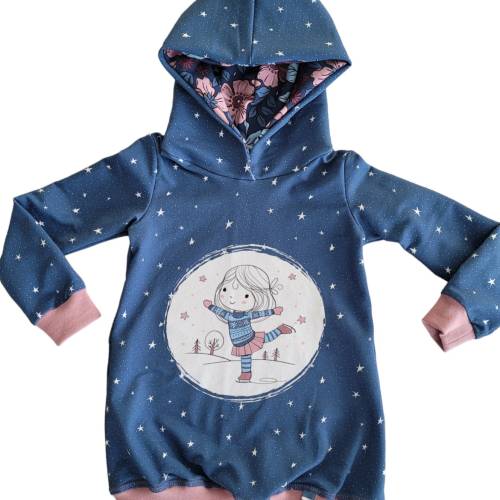 Mädchen-Pullover "Schlittschuhmädchen " Gr. 110