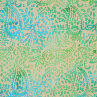 Batikstoff, grün-türkis, Unikat, 140 cm breit, Meterware, Preis pro 0,5 lfdm