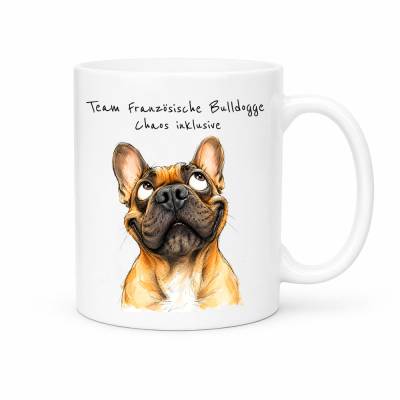 Tasse 'Team Französische Bulldogge' - Kaffeetasse mit Hunderasse