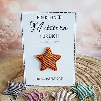 Mut machen Geschenk Kinder Mutstern Mutmacher Karte - Einschulung Schulbeginn Schulstart Krankheit Prüfung Glücksbringer
