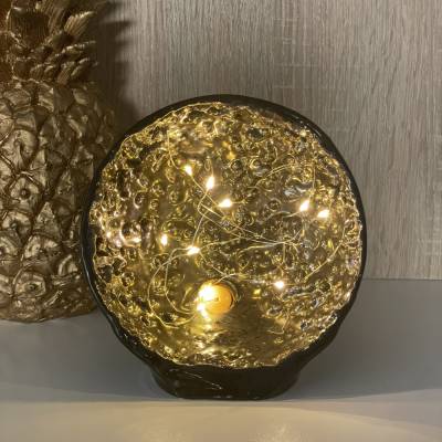 Ambienteleuchte "Golden Glow" Tischlampe Halbkugel