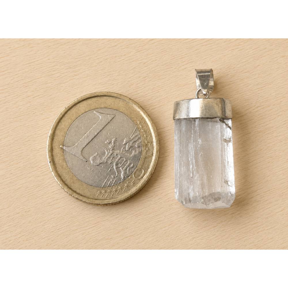 Hiddenit Anhänger – Seltener Spodumen in 925 Silber Bild 2