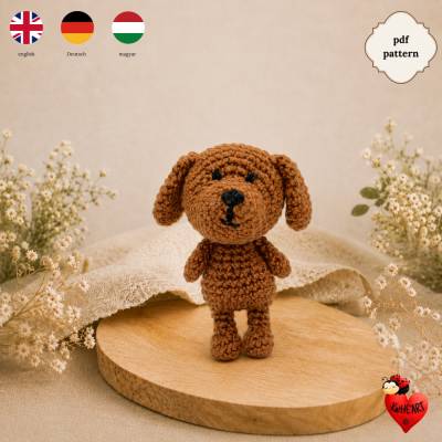 Amigurumi Hund Häkelanleitung PDF – Anfängerfreundlich, DIY Kuscheltier, Sofort-Download