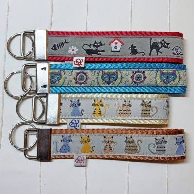 Schlüsselband Katzen Schlüsselanhänger ca 2,5 x 14 cm